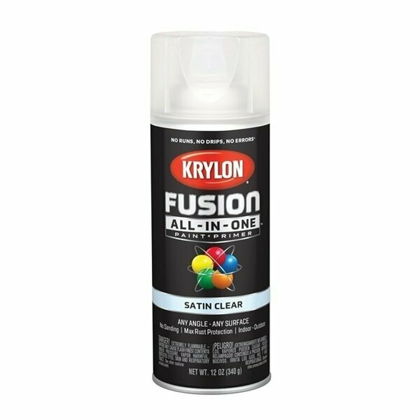 Krylon 2735 FUSION 12 OZ SATIN CLEAR ALL-IN-1 K02735007